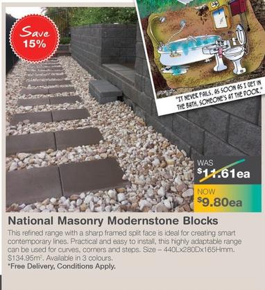 National Masonry Modernstone Blocks offers at $9.8 in Nuway