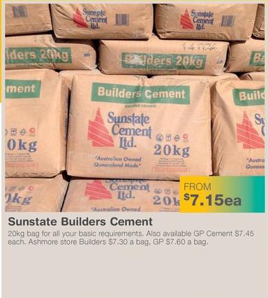 Sunstate Builders Cement offers at $7.15 in Nuway