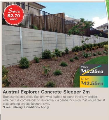 Austral Explorer Concrete Sleeper 2m offers at $42.55 in Nuway