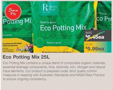 Eco Potting Mix 25l offers at $5.99 in Nuway