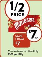 Mars -  Maltesers Gift Box 400g offers at $7 in Foodworks