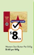 Western Star - Butter Pat 500g offers at $8 in Foodworks