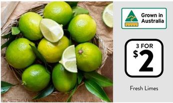 Fresh Limes offers at $2 in Foodworks