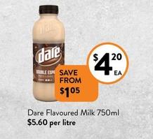 Dare - Flavoured Milk 750ml offers at $4.2 in Foodworks
