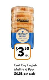 Best Buy - English Muffins 6 Pack offers at $3.5 in Foodworks