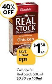 Campbell's - Real Stock 500ml offers at $1.5 in Foodworks