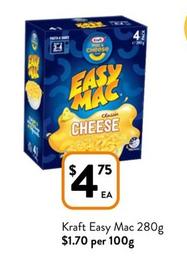 Kraft - Easy Mac 280g offers at $4.75 in Foodworks