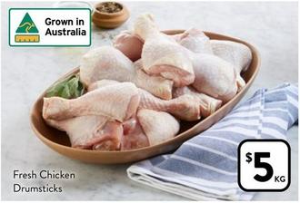 Fresh Chicken Drumsticks offers at $5 in Foodworks