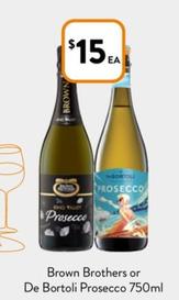 Brown Brothers - Or De Bortoli Prosecco 750ml offers at $15 in Foodworks