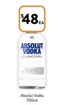 Absolut - Vodka 700ml offers at $48 in Foodworks