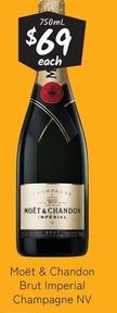 Moët & Chandon - Brut Imperial Champagne Nv offers at $69 in Cellarbrations