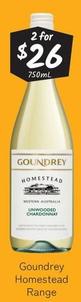Goundrey - Homestead Range offers at $26 in Cellarbrations