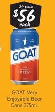 Goat - Very Enjoyable Beer Cans 375ml offers at $56 in Cellarbrations