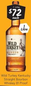 Wild Turkey - Kentucky Straight Bourbon Whiskey 81 Proof offers at $72 in Cellarbrations