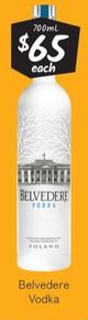 Belvedere - Vodka offers at $65 in Cellarbrations