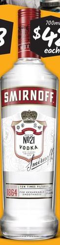 Smirnoff - Vodka Red Label offers at $42 in Cellarbrations