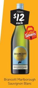 Brancott - Marlborough Sauvignon Blanc offers at $12 in Cellarbrations