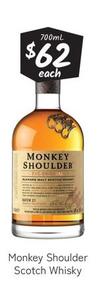 Monkey Shoulder - Scotch Whisky offers at $62 in Cellarbrations