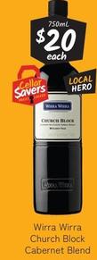 Wirra Wirra - Church Block Cabernet Blend offers at $20 in Cellarbrations