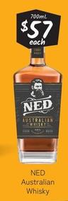 Ned - Australian Whisky offers at $57 in Cellarbrations