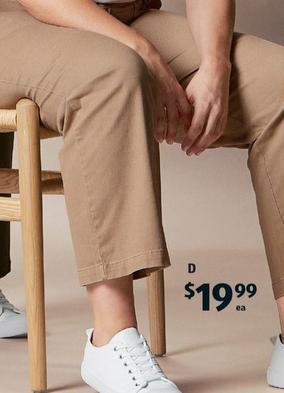 Women’s Wide Leg Cropped Pants Or Denim Jeans offers at $19.99 in ALDI