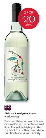 Ride On - Sauvignon Blanc offers at $20 in Porters