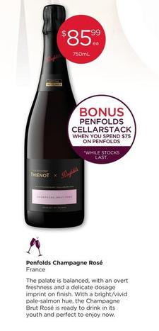 Penfolds - Champagne Rosé offers at $85.99 in Porters