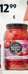 Always Fresh - Roasted Peppers Strips 1.9kg offers at $12.99 in ALDI