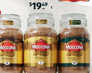 Moccona - Instant Freeze Dried Coffee 400g offers at $19.49 in ALDI
