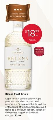 Belena - Pinot Grigio offers at $18.99 in Porters