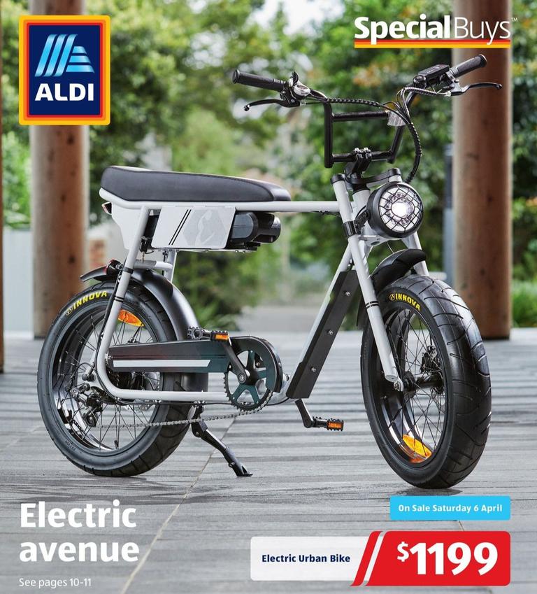 Electric Urban Bike offers at $1199 in ALDI
