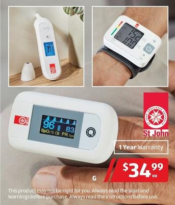 St John - Health Care Products offers at $34.99 in ALDI