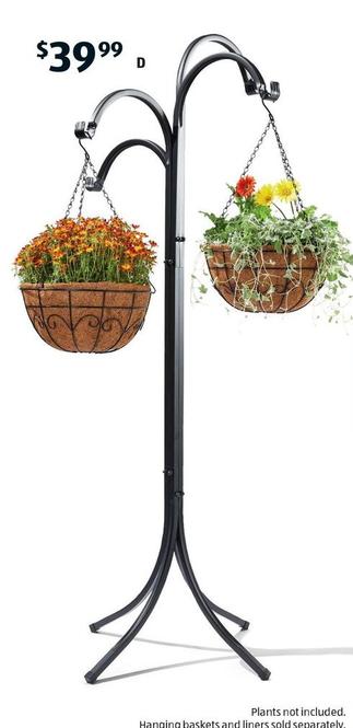 4-arm Hanging Basket Tree offers at $39.99 in ALDI