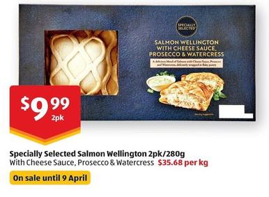 Specially Selected - Salmon Wellington 2pk/280g offers at $9.99 in ALDI