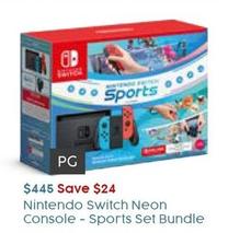 Nintendo - Switch Neon Console - Sports Set Bundle offers at $445 in Target