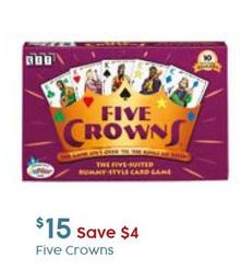 Five Crowns offers at $15 in Target