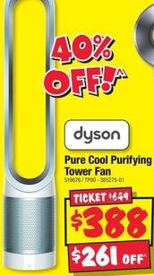 Dyson - Pure Cool Purifying Tower Fan offers at $388 in JB Hi Fi