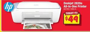 Hp - Deskjet 2820e All-In-One Printer offers at $49 in JB Hi Fi