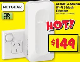 Netgear - Ax1600 4-Stream Wi-Fi 6 Mesh Extender offers at $149 in JB Hi Fi