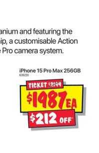 Apple - iPhone 15 Pro Max 256gb offers at $1987 in JB Hi Fi