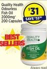 Quality Health - Odourless Fish Oil 2000mg 200 Capsules offers at $31 in Star Discount Chemist