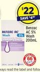 Benzac Ac 5% Wash 200ml offers at $22 in Star Discount Chemist