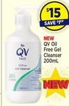Qv - Oil Free Gel Cleanser 200mL offers at $15 in Star Discount Chemist