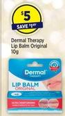 Dermal Therapy - Lip Balm Original 10g offers at $5 in Star Discount Chemist