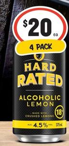 Hard Rated - 4.5% Varieties offers at $20 in IGA Liquor