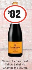 Veuve Clicquot - Brut Yellow Label Nv Champagne 750mL offers at $82 in IGA Liquor
