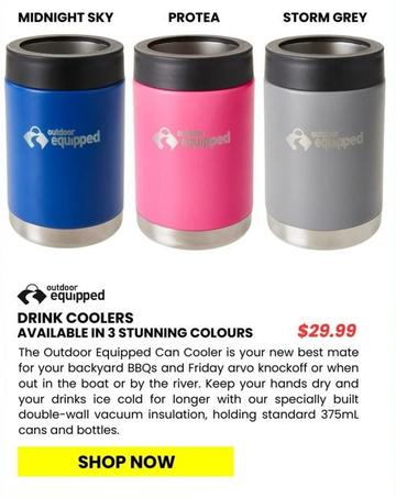 Outdoor Equipped - Drink Coolers offers at $29.99 in Compleat Angler