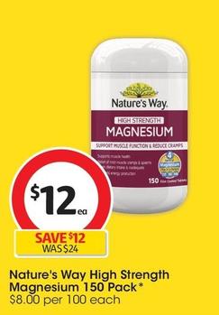 Nature's Way - High Strength Magnesium 150 Pack offers at $12 in Coles