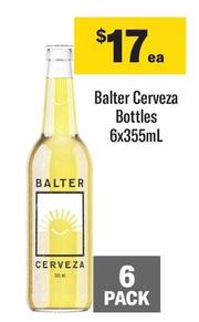 Balter - Cerveza Bottles 6x355ml offers at $17 in Coles