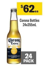 Corona - Bottles 24x355ml offers at $62 in Coles
